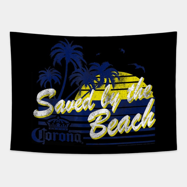 Officially Licensed Corona Saved By The Beach Tapestry by easleyzzi