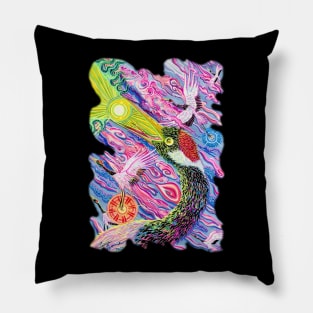 flying cranes Pillow