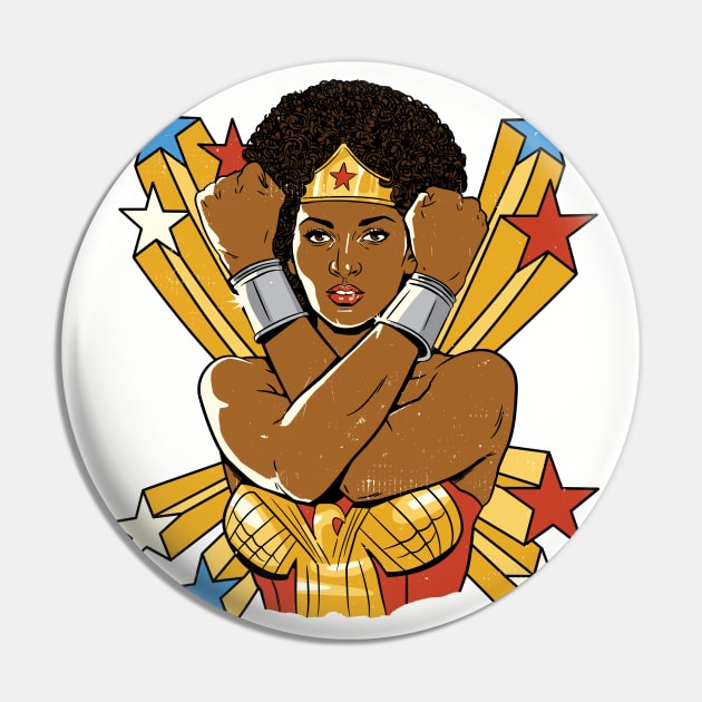 Pam Grier Action Hero Pin by ObiPatricKenobi