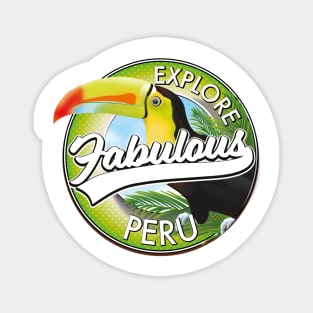 explore fabulous Peru logo Magnet