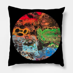 All the Colors / Acrylic Pouring Pillow