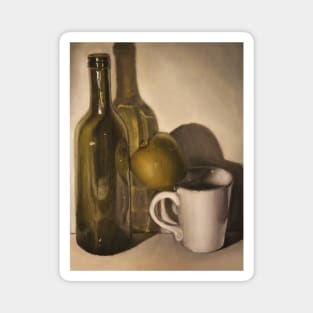 Wine Bottle Still Life Magnet