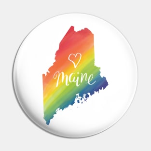 Heart Maine Pin