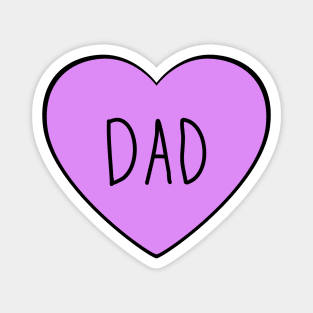 I Love Dad. Simple Dad Heart Design for Fathers Day. Magnet