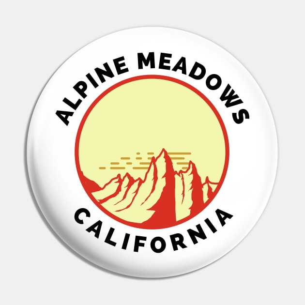 Alpine Meadows Ski Snowboard Mountain California Yosemite - Travel Pin by Famgift
