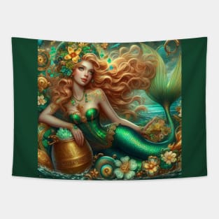 Mermaid St. Patrick's Day Tapestry