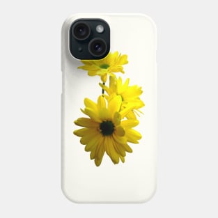 Three Bright Yellow Daisies Phone Case