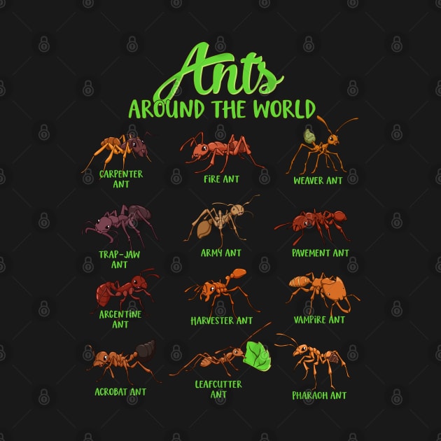 Ants around the world - ant species by Modern Medieval Design