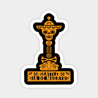 Seattle Day of the Dead - Calavera Space Needle Magnet