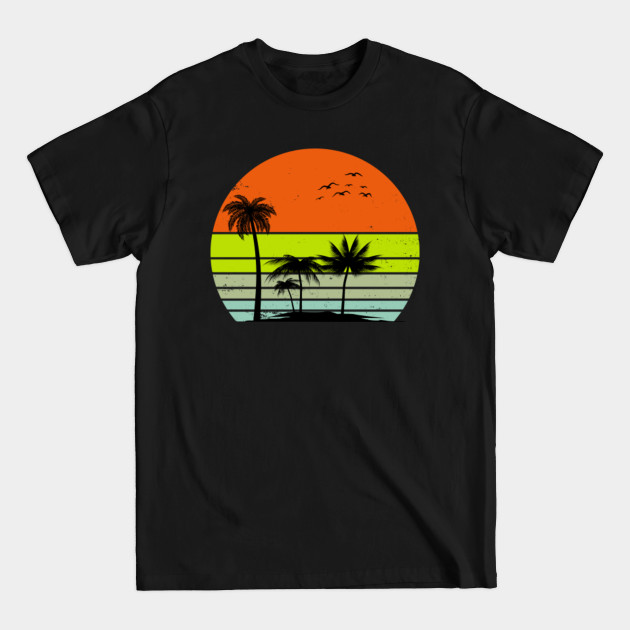 Disover Vintage palm tree tropical summer vibes - Palm Tree Tropical - T-Shirt