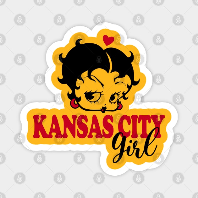 KANSAS CITY MISSOURI GIRL - Betty Boop Magnet by ROBZILLANYC