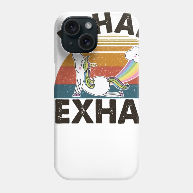 Unicorn Inhale Exhale Phone Case by jonetressie