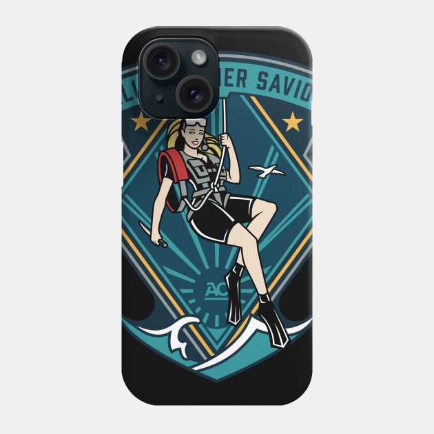 All Weather Savior - Female Rescue Swimmer Aircrew Aircrewman Phone Case by aircrewsupplyco