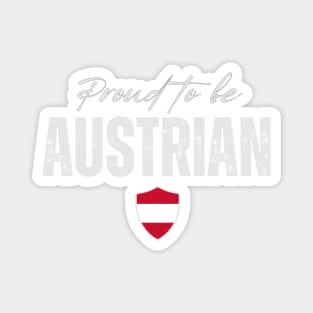 Proud austrian, Austria flag Magnet