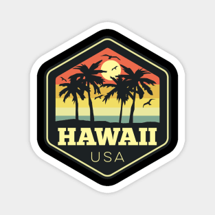 Hawaii USA Hexagon Adventure Badge Magnet