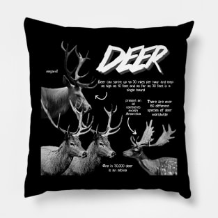 Deer Fun Facts Pillow