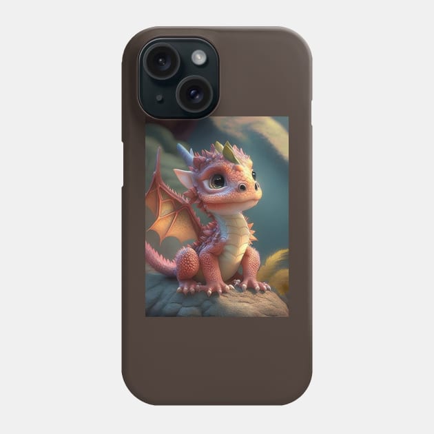 Cute baby dragon Phone Case by Love of animals