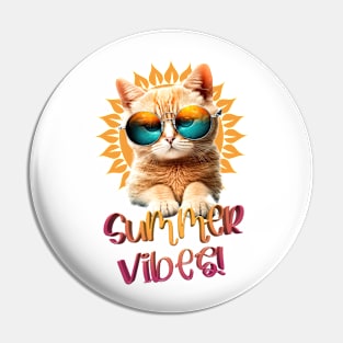 Summer vibes - Cat Pin