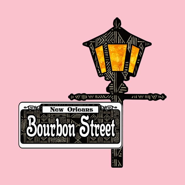 Bourbon Street Lamp Post by artbyomega