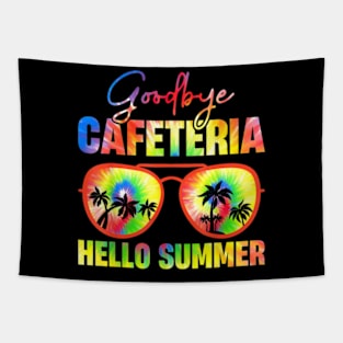 Goodbye Cafeteria Hello Summer - Last Day Of School Vacation T-Shirt Tapestry