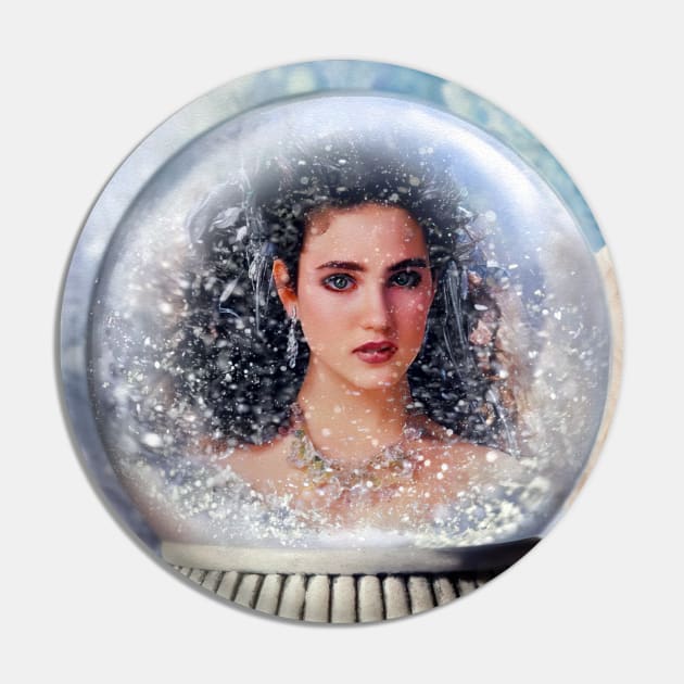 Sarah Trapped in the Labyrinth Snowglobe Pin by OrionLodubyal