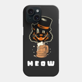 cat beer, cat drinking beer, beer cat, drinking cat, beer, cat, beer drinking gift, drinking animal Phone Case