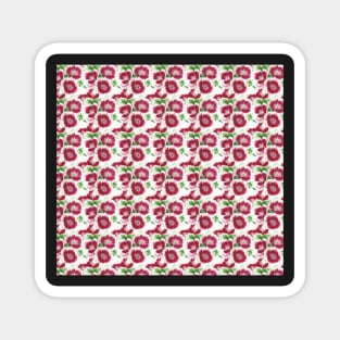 Red and white sweet williams pattern Magnet