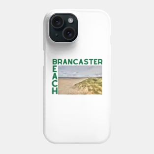 Brancaster Beach Norfolk Green Lettering Phone Case