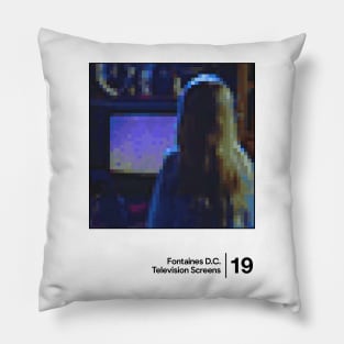 Fontaines D.C. - Television Screens / Minimalist Style Graphic Design Pillow