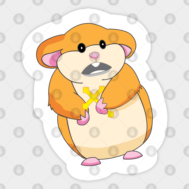 Scared Hamster With Cross Meme Hammond Meme Autocollant Teepublic Fr