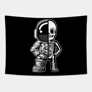 Astronaut Half Skeleton Tapestry