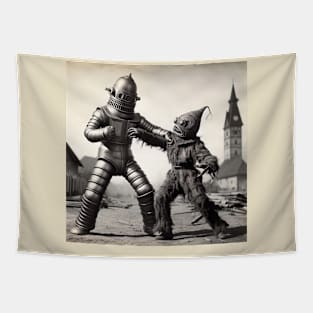 Robot versus Monster Tapestry