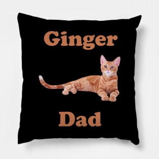 Ginger Cat Dad Pillow