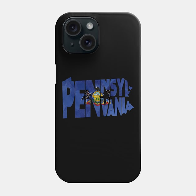 Pennsylvania Typo Map Phone Case by inspirowl