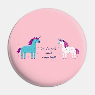 love and unicorns Pin