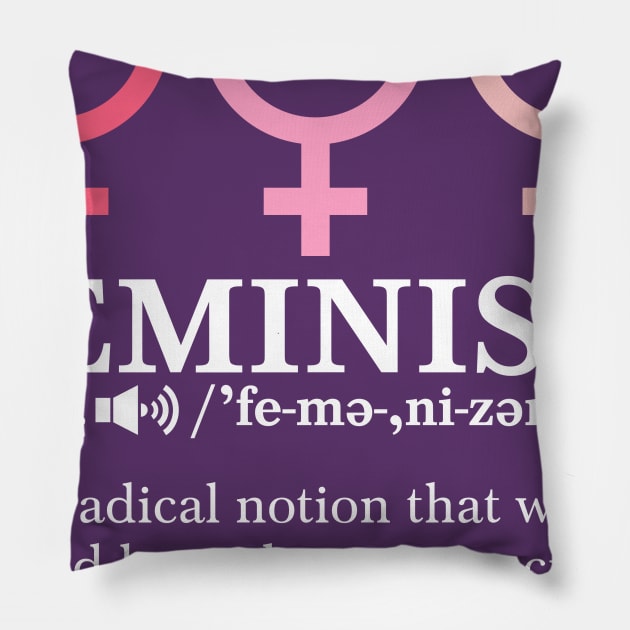 Political Flower Power Resist Feminism Definition Equality Feminist Pillow by CheesyB