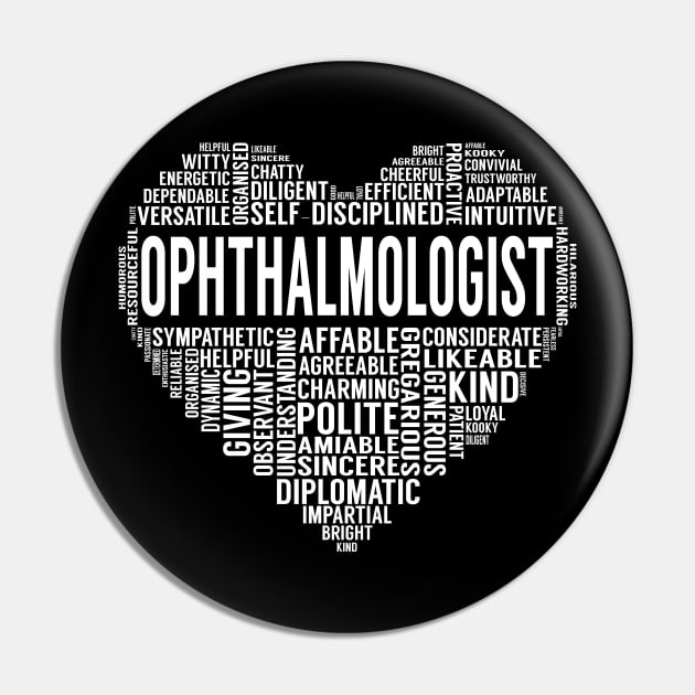 Ophthalmologist Heart Pin by LotusTee