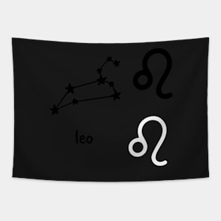 Leo Star Sign Symbol and Constellation Sticker Pack Tapestry