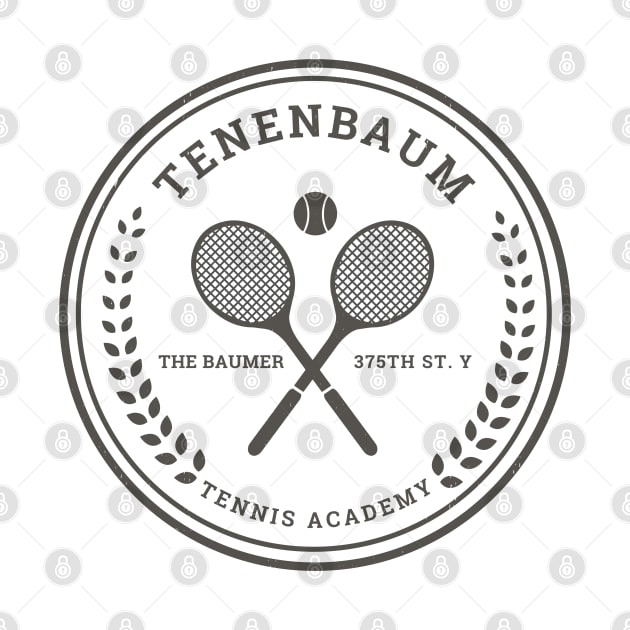 Tenebaum Tennis Academy - modern vintage logo by BodinStreet