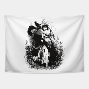 Flower girl - dreamy scene Tapestry