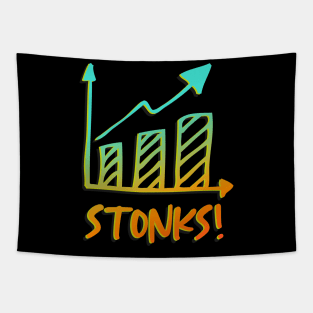 Stonks- Funny Stocks Stock Market Finance Trader Tapestry