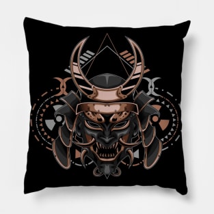 samurai skull demon Pillow