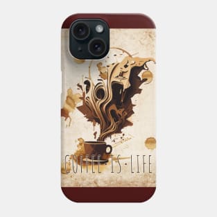 AI Art Style Coffee Is Life Phone Case
