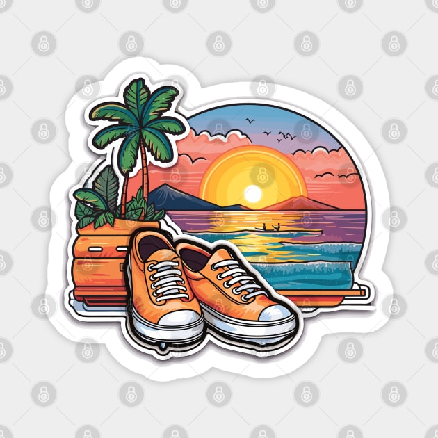 Tropical Island Vibe Magnet by WarFX Designs