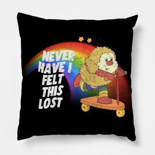 Never Have I Felt This Lost / Retro 80s Style Vintage Look Nihilism Design Pillow