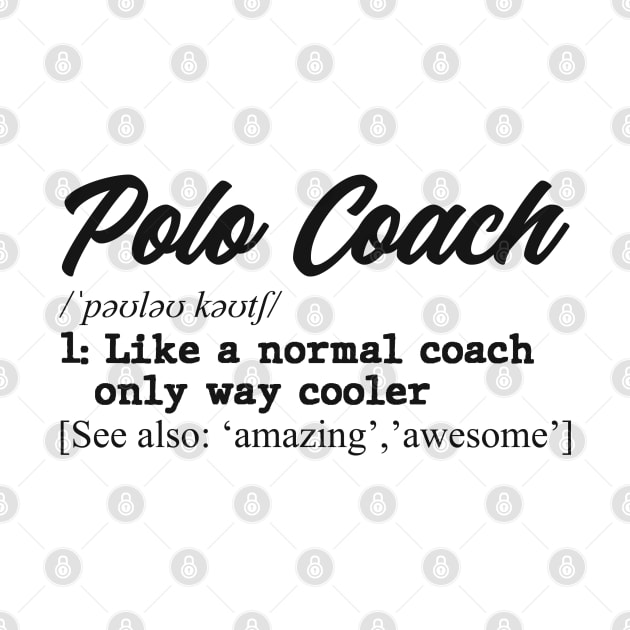 Polo coach. Perfect present for mom dad father friend him or her by SerenityByAlex