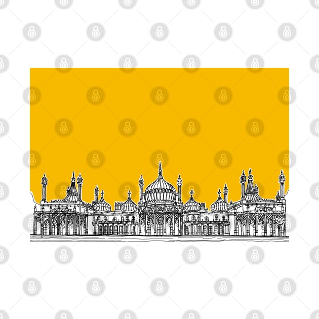 Brighton Royal Pavilion Facade ( yellow version ) by AdamRegester