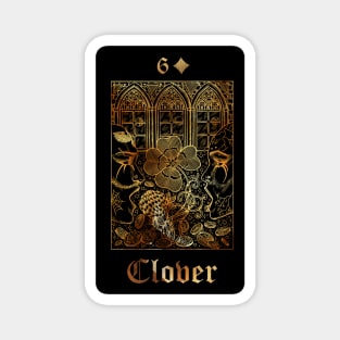 Clover. Lenormand Gothic Mysteries Design. Magnet