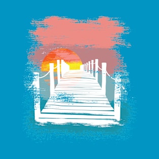 Sunset on Boardwalk T-Shirt