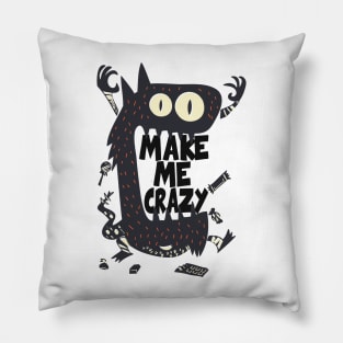 Crazy cat Pillow